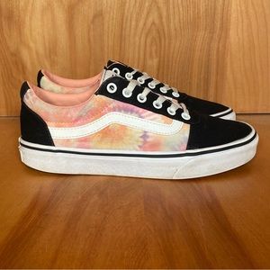 Womens 8 Vans Ward Low Sneakers Tie Die SEF1072
